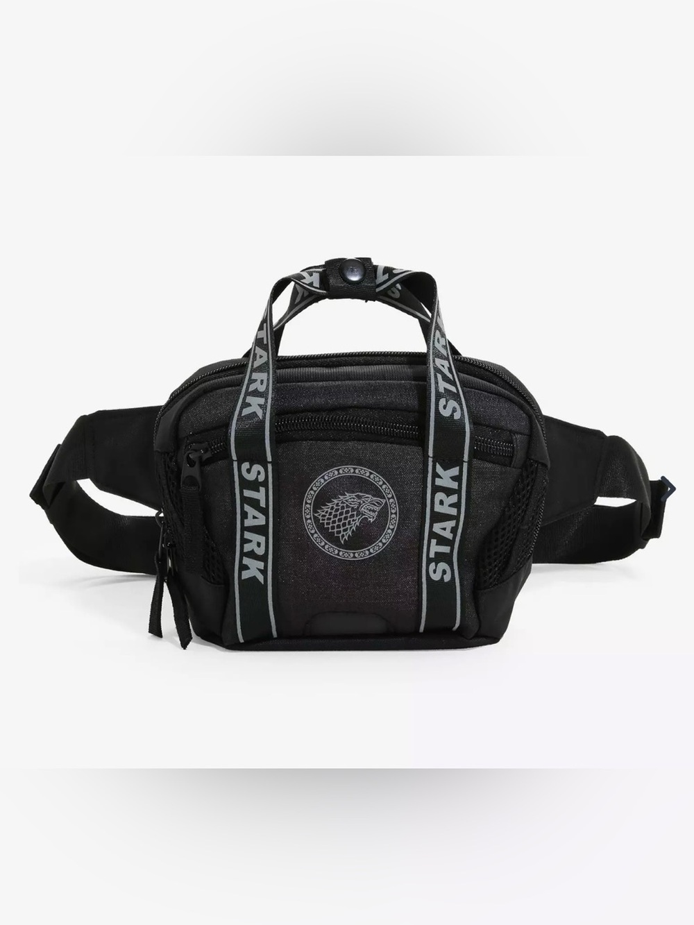 Box lunch exclusive Game of Thrones - Stark Black Waist Bag - Crossbody